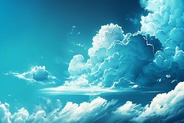 Wall Mural - blue sky background with clouds