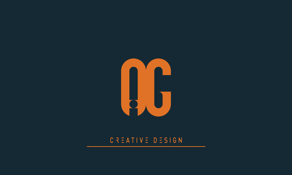 Alphabet letters Initials Monogram logo AG , GA