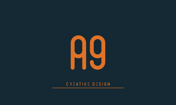 Alphabet letters Initials Monogram logo AG , GA