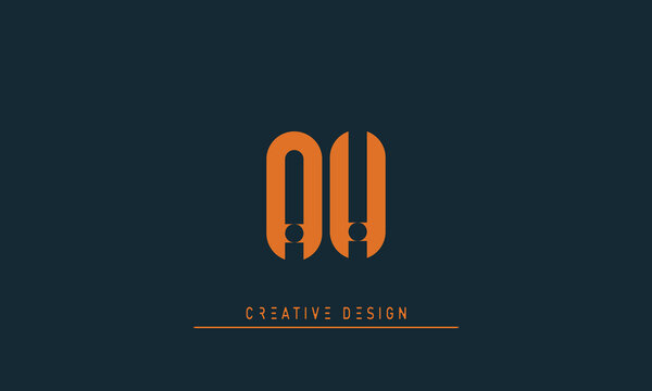 Alphabet letters Initials Monogram logo AH , HA