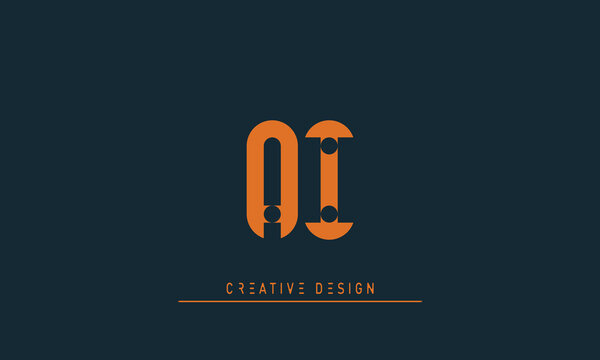 Alphabet letters Initials Monogram logo AI , IA