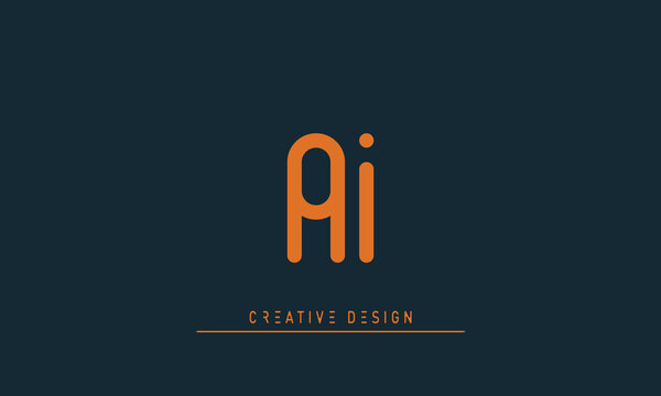 Alphabet letters Initials Monogram logo AI , IA