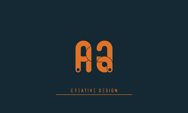 Alphabet letters Initials Monogram logo AJ , JA