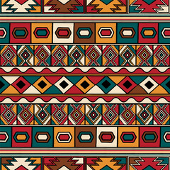 Wall Mural - Tribal ethnic background pattern 9