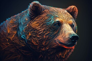 brown bear portrait