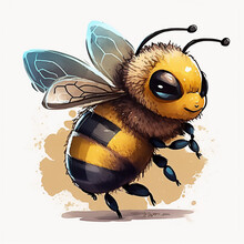 Cute Bee Kawaii - Generative Art