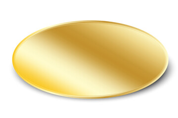 Poster - oval gold plates for web background design. vector illustration.