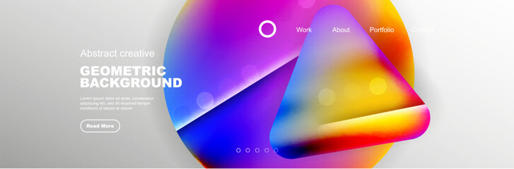 Wall Mural - Abstract background for your landing page design. Web page for website or mobile app wallpaper