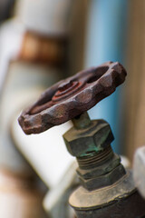 water pipeline valve isolated close up photography