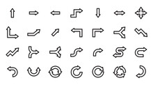 Set Of Arrow Outline Icons 