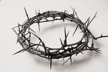 Sticker - Crown of thorns on white background