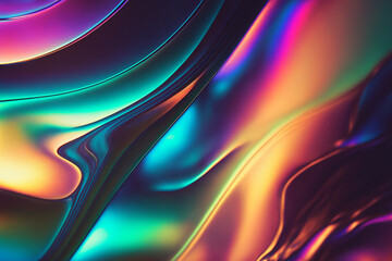 colorful rainbow wallpaper background . Beautiful digital art graphic design. iridescent glassy gradient texture. 