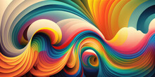Abstract Background Full Of Colors And Waves, Lines, Arts And Stripes