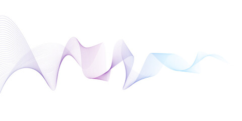 Wall Mural - Modern abstract glowing wave. Dynamic flowing wave lines design element. Futuristic technology and sound wave pattern. Vector EPS10.