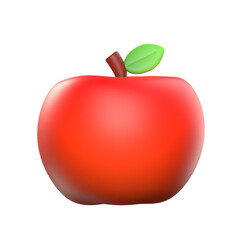 Sticker - 3d apple fruit