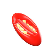 Sticker - 3D pieces of hot red chili