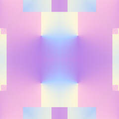 Fototapete - Geometric background with trendy neon color gradient. Minimal concept. 3d rendering digital illustration