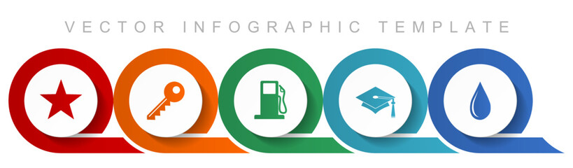 Poster - Education icon set, miscellaneous icons such as star, key, fuel, education and water for webdesign and mobile applications, flat design infographic vector template in eps 10