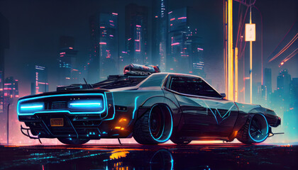 Cyberpunk Muscle Car