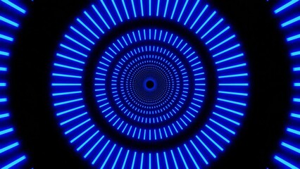 Poster - abstract blue shi fi ruond tunnel, looping animation, screensaver, motion grapphic 