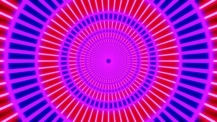 Poster - abstract purple and blue shi fi ruond tunnel, looping animation, screensaver, motion grapphic 