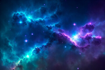 nebula in deep space concept. Generative ai
