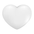 © Diana Kovach - Hand drawn realistic 3d heart. Decorative spring romantic icon love symbol. Happy Valentines Day icon of white heart. Abstract vector illustration isolated on white background