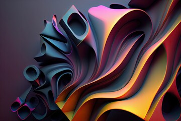 Wall Mural - Abstract 3D Background - generative ai