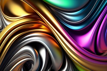 Wall Mural - colorful abstract background made with generative ai