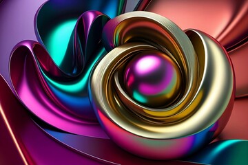 Wall Mural - colorful abstract background made with generative ai