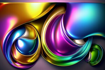 Wall Mural - colorful abstract background made with generative ai