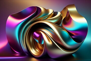 Wall Mural - colorful abstract background made with generative ai