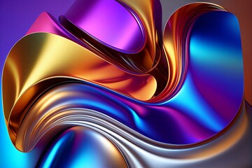 Wall Mural - colorful abstract background made with generative ai
