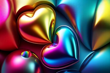 Wall Mural - colorful abstract background made with generative ai
