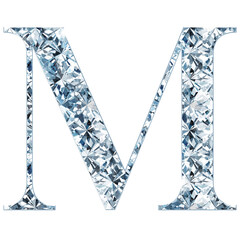 Poster - Shining Diamonds Alphabet or Font Set for luxurious and elegant design. Letters in uppercase and lowercase. Part of a set with numbers, punctuation marks and symbols.