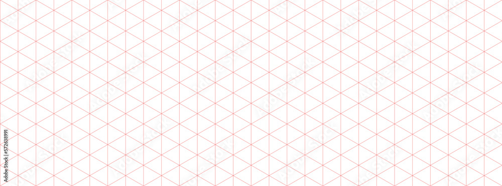 Orange isometric grid graph paper background. Seamless pattern guide ...
