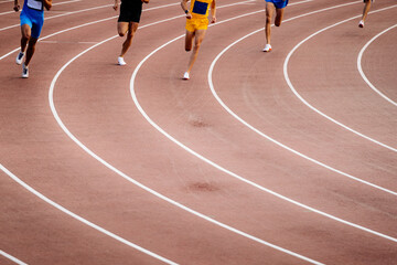 Wall Mural - group runners athlete middle distance running