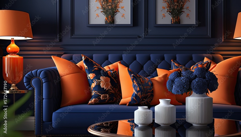 Throw pillows for navy blue sofa hotsell