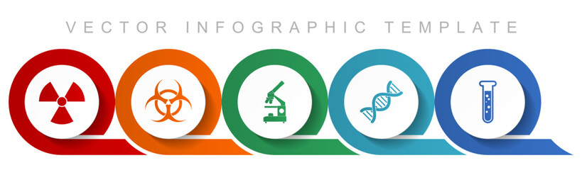 Poster - Science icon set, miscellaneous icons such as radiation, biohazard, microscope, dna and test tube for webdesign and mobile applications, flat design infographic vector template in eps 10