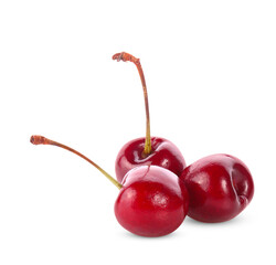 Fresh cherry isolated on transparent background