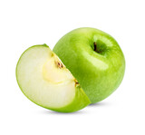 Fototapeta  - Green apple isolated on transparent background