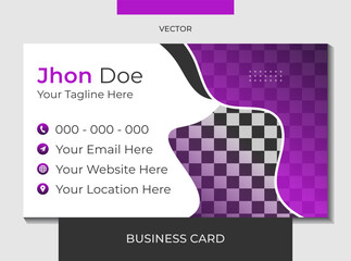 Modern vector cre+ative business card design template