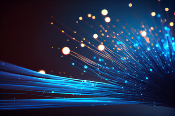 Poster - optical fiber cable created with generative ai