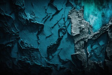 Sticker - An Edgy Elegance: A Beautiful Abstract Grunge Decorative Dark Blue Wall Background Design - Generative AI