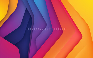 Wall Mural - Colorful overlap layers background smooth gradient