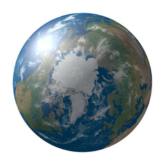 Wall Mural - planet earth view of the north pole