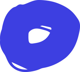 Wall Mural - Blue abstract circle shape isolated