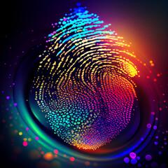 Aufkleber - Beautiful abstract fingerprint on a bright bokeh background