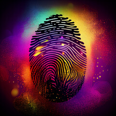 Aufkleber - Beautiful abstract fingerprint on a bright bokeh background