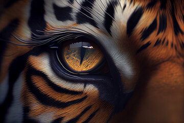 Poster - Beautiful photo of an leopard eye taken at close range. 